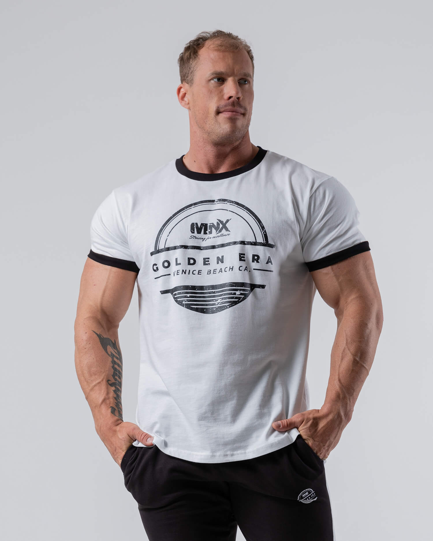 MNX classic T-shirts Golden Era White - FEN sport nutrition