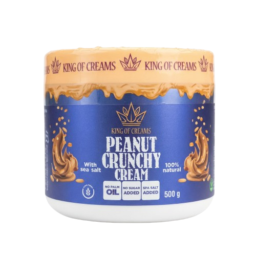 Natūralus traškus žemės riešutų sviestas su jūros druska